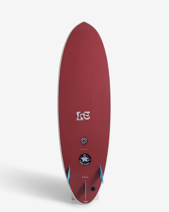MF X LAURA SUGAR GLIDER SUPER SOFT - WHITE/MAROON