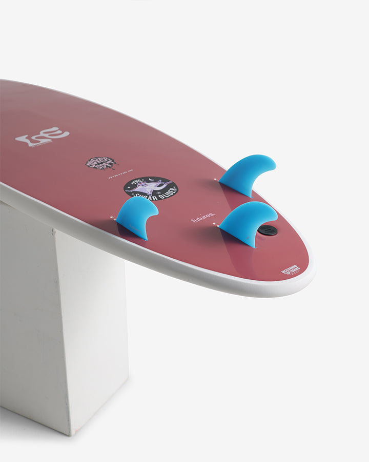 MF X LAURA SUGAR GLIDER SUPER SOFT - WHITE/MAROON