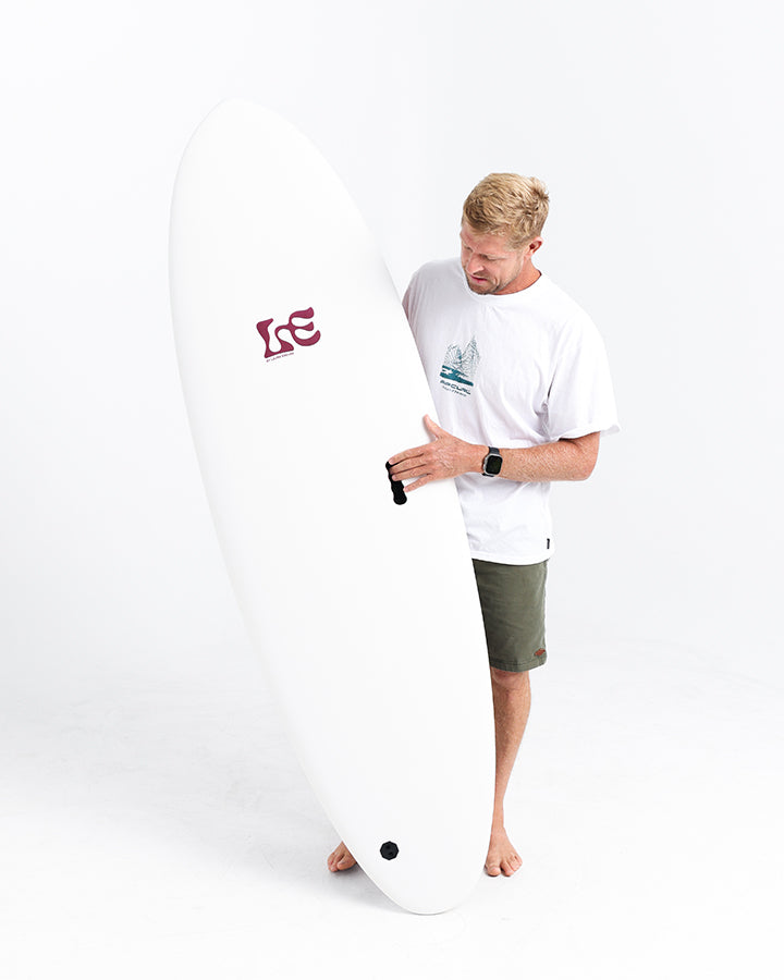 MF X LAURA SUGAR GLIDER SUPER SOFT - WHITE/MAROON
